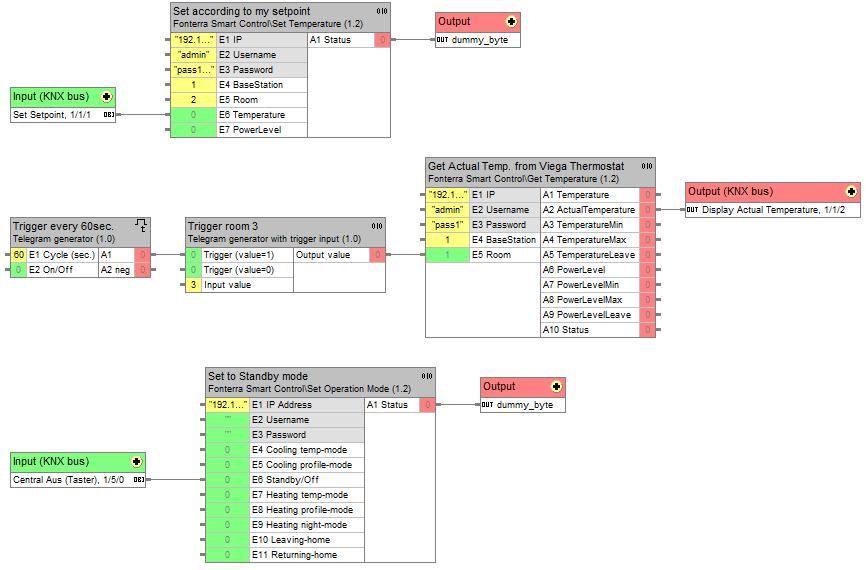 Gira Homeserver Logic Examples for Viega Fonterra Smart