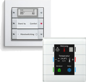 Set the temperature from any KNX tastsensor, glasstaster or Visu (QuadClient)
